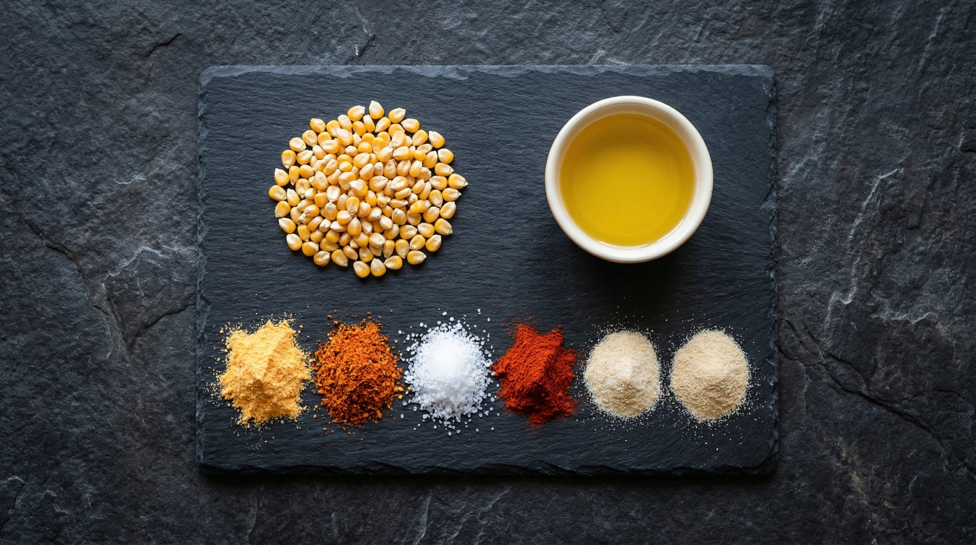 Ingredientes de los Doritos: harina de maiz amarillo molida, aceite vegetal de girasol, polvo de queso cheddar naranja, sal refinada, pimenton rojo en polvo y cebolla cabezona en polvo
