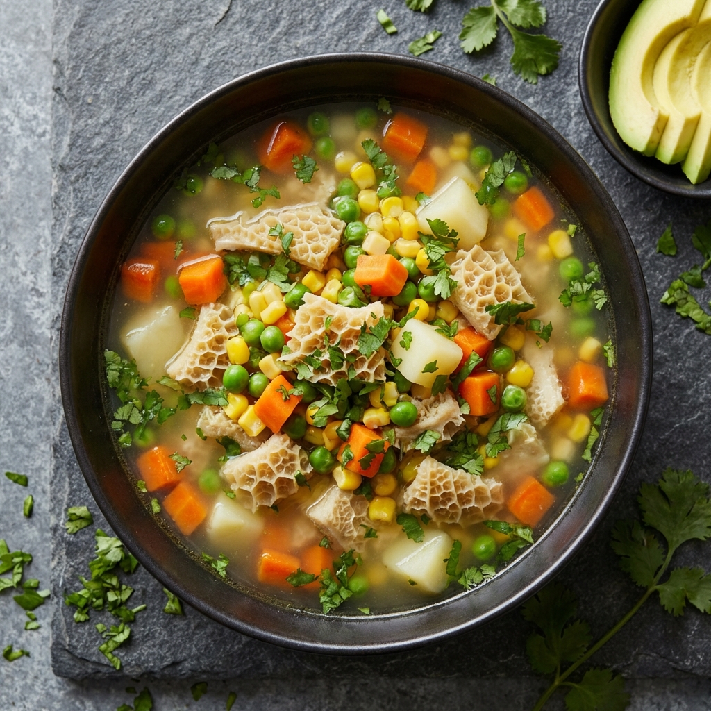 Mondongo ligero con mas verduras y menos almidon