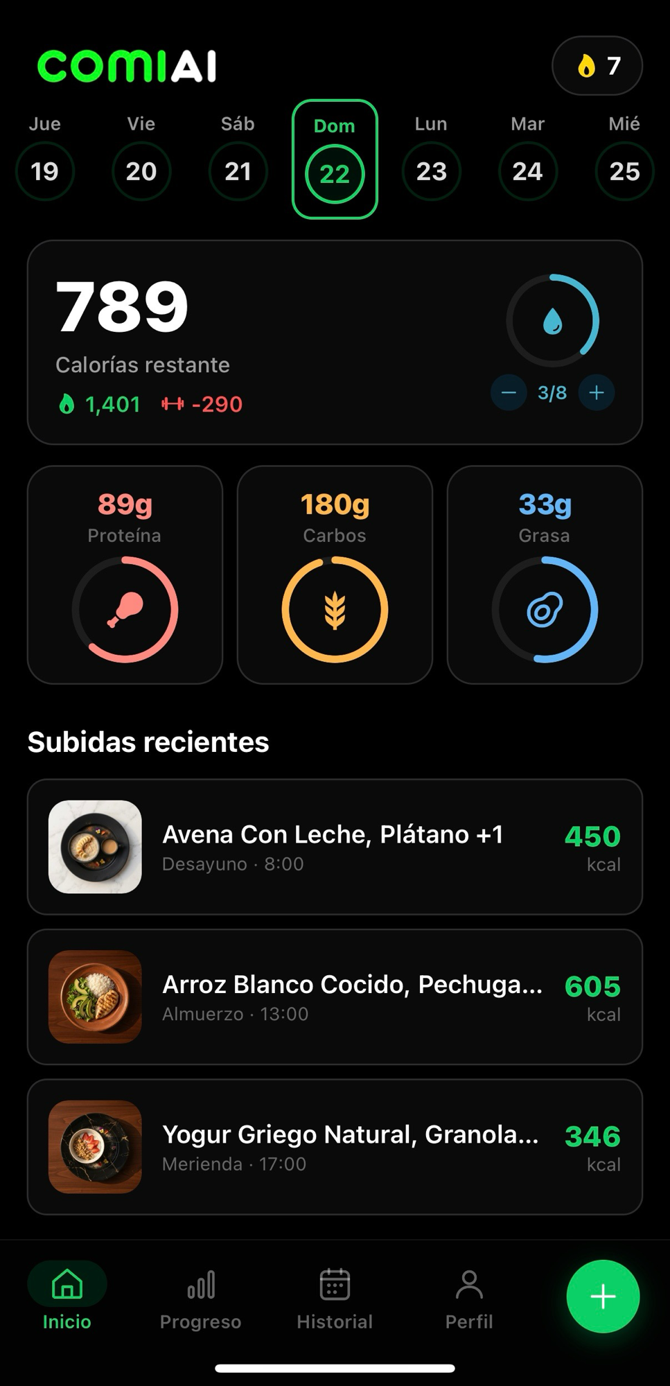 Comi AI dashboard screen